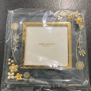 Mikimoto Gold and White Floral Picture Frame